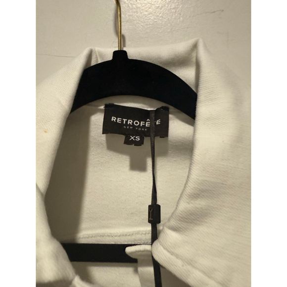 Women's RETROFÊTE $320 MSRP White Ada Puff Sleeve Jean Jacket XS - Picture 8 of 10